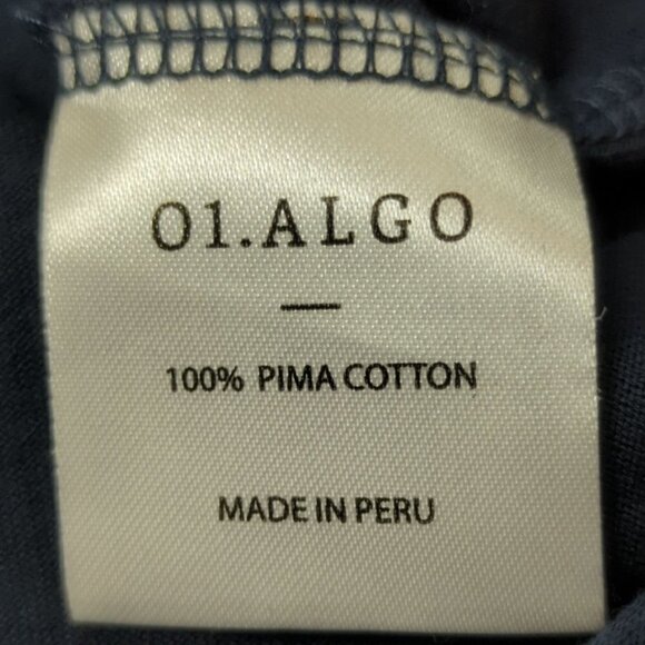 01.ALGO Color Block Pima Cotton T-shirt, Men's Large - Picture 9 of 9